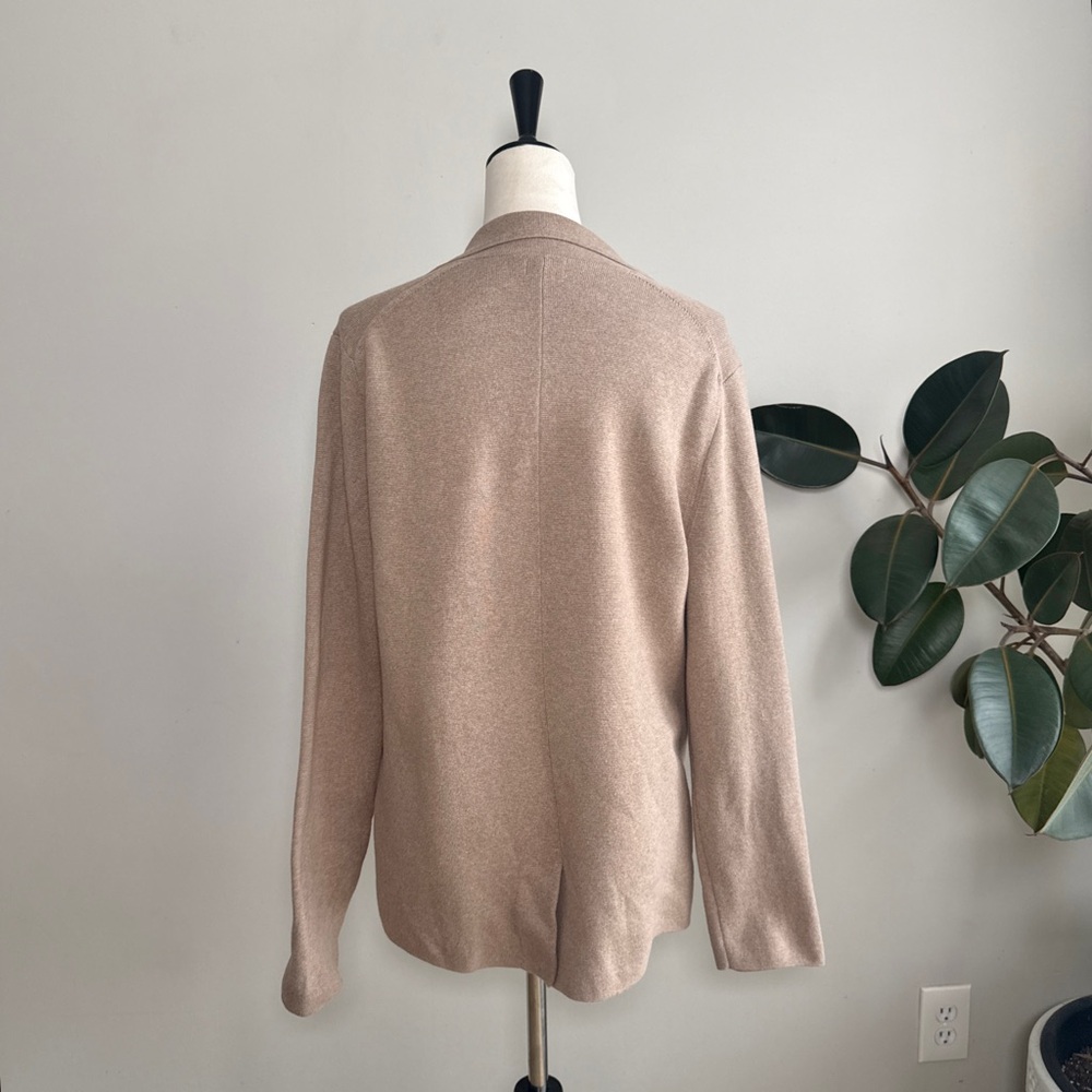 J.Crew Factory Two-Button Sweater Blazer Tan Medium - Picture 6 of 9